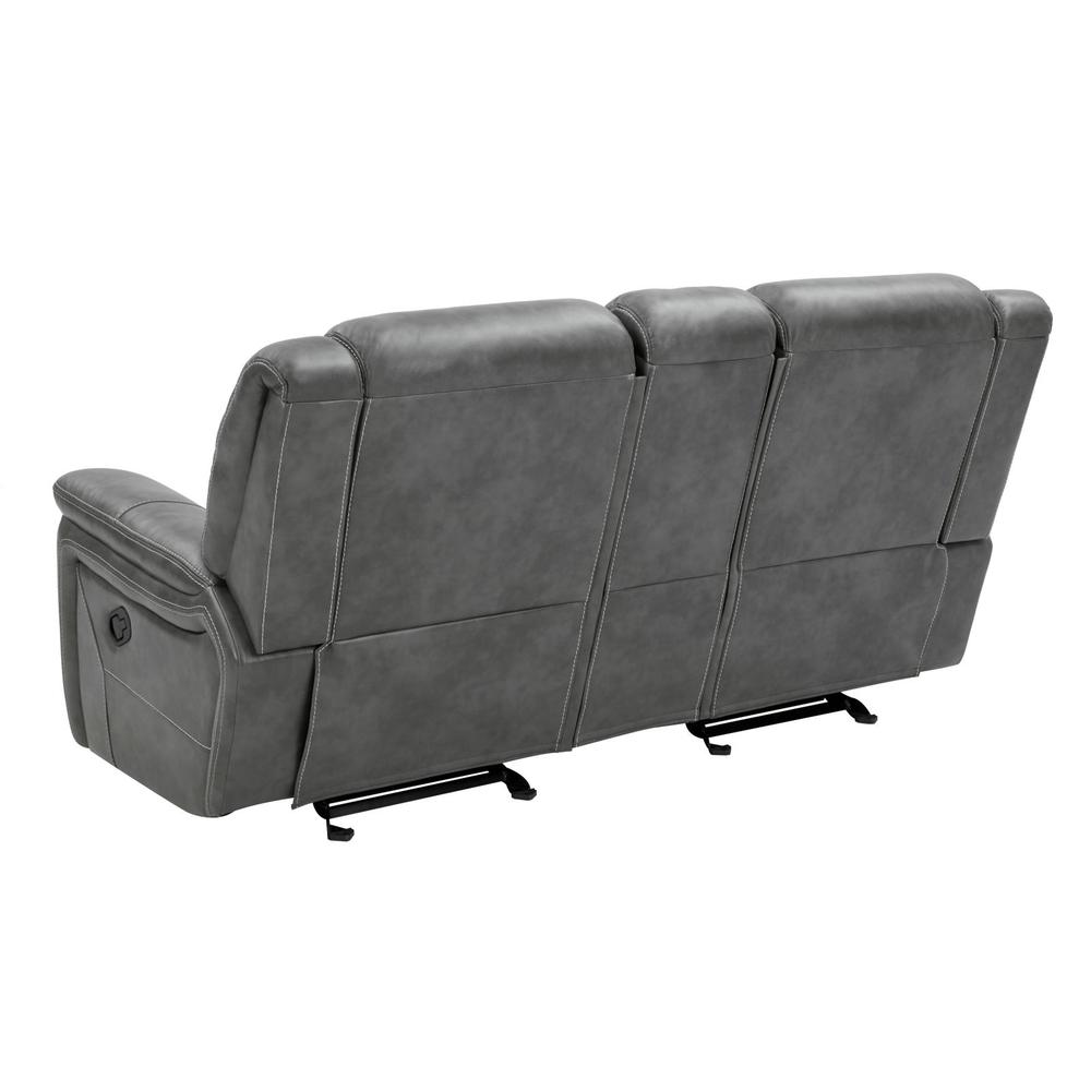 Conrad Upholstered Motion Loveseat Cool Grey. Picture 5