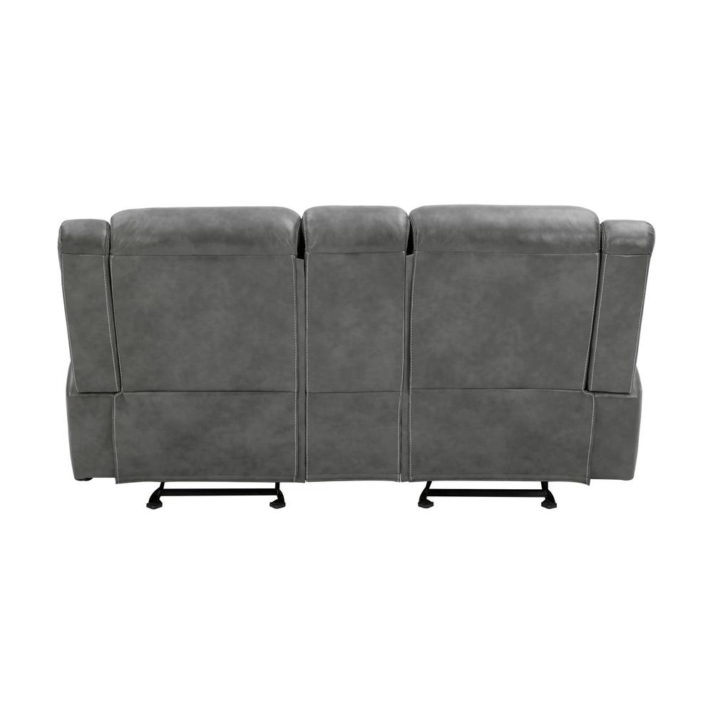 Conrad Upholstered Motion Loveseat Cool Grey. Picture 6