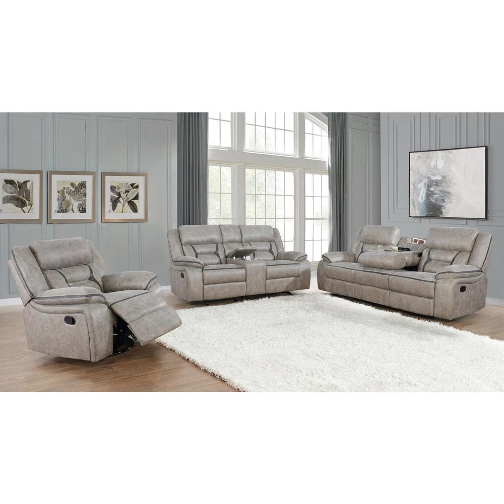 Greer Upholstered Tufted Living Room Set. Picture 2