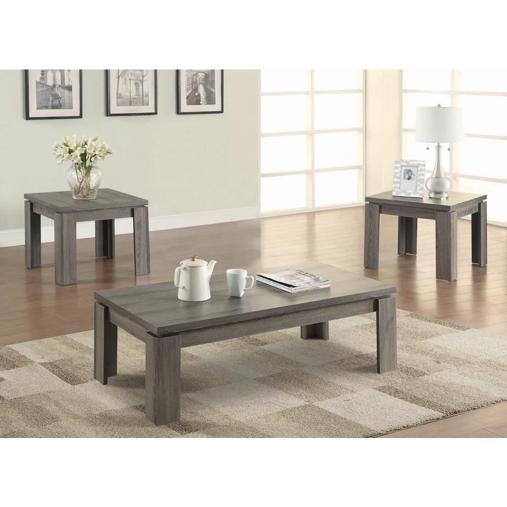 Cain 3-piece Occasional Table Set Weathered Grey. Picture 1