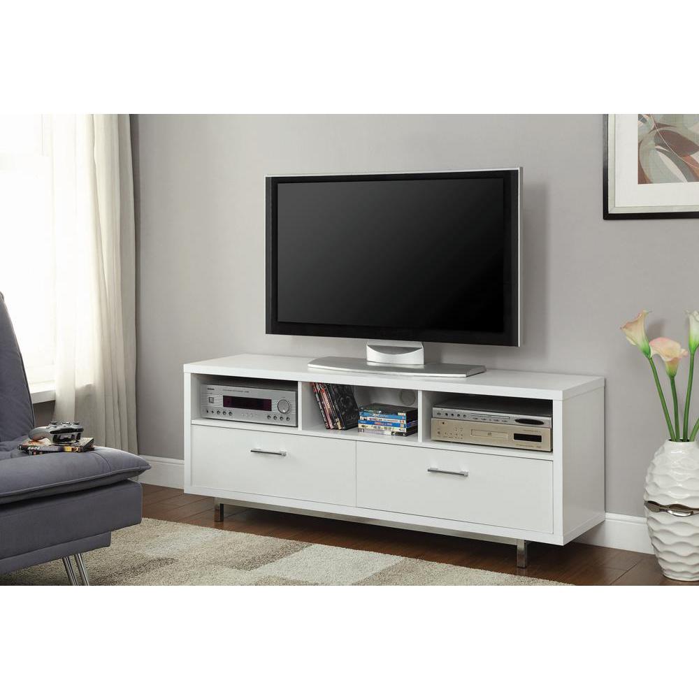 Casey 2-drawer Rectangular TV Console White. Picture 1