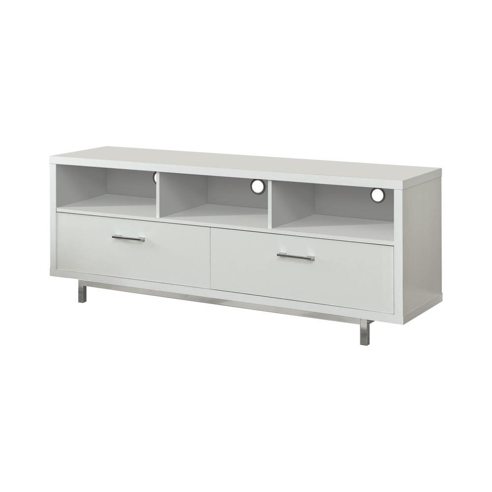 Casey 2-drawer Rectangular TV Console White. Picture 2