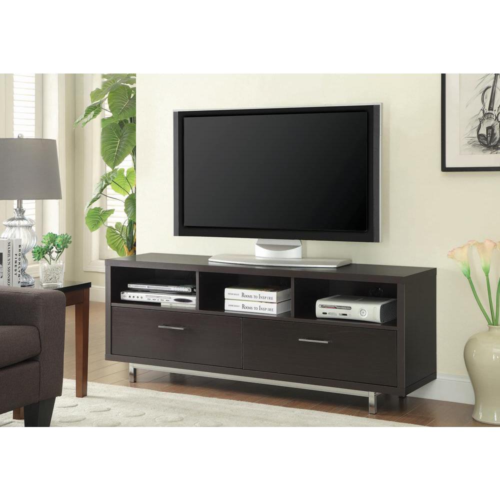 Casey 2-drawer Rectangular TV Console Cappuccino. Picture 1