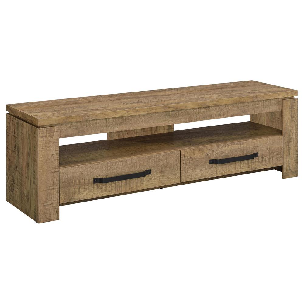 Elkton 2-drawer Engineered Wood 59" TV Stand Mango. Picture 9