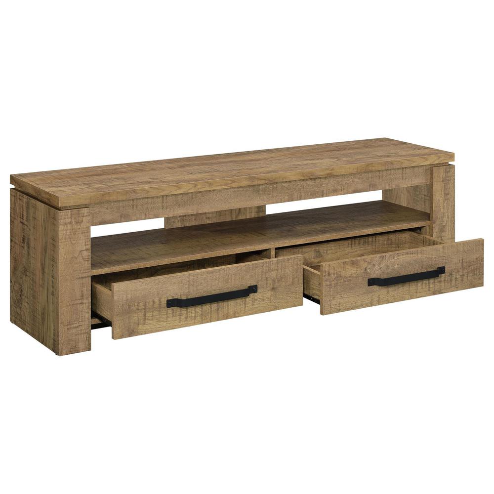 Elkton 2-drawer Engineered Wood 59" TV Stand Mango. Picture 2