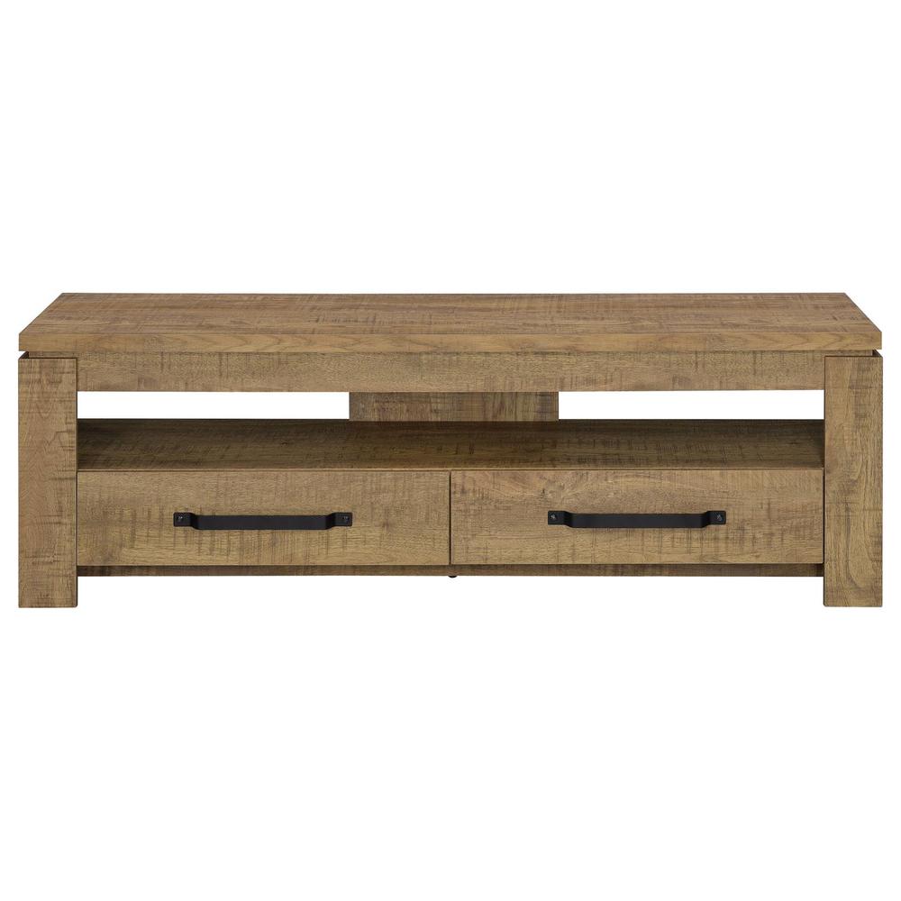 Elkton 2-drawer Engineered Wood 59" TV Stand Mango. Picture 3