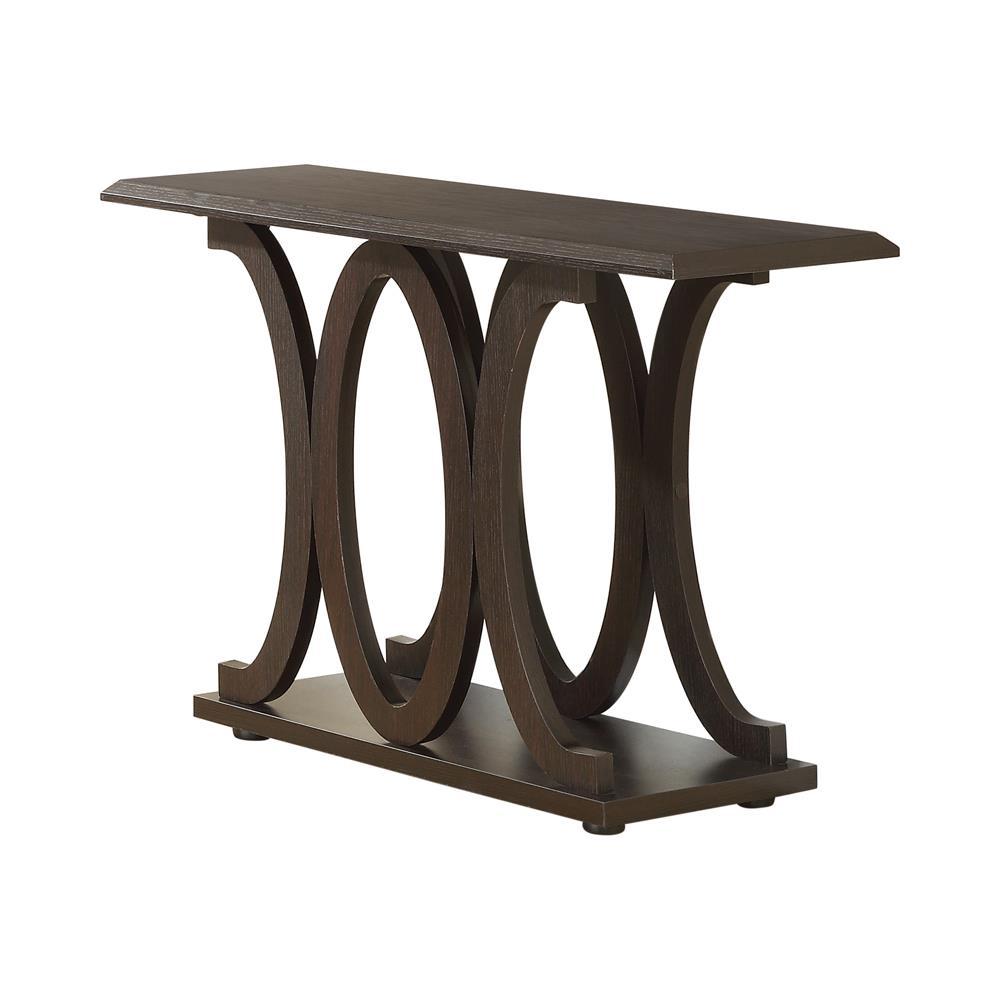 Shelly C-shaped Base Sofa Table Cappuccino. Picture 2