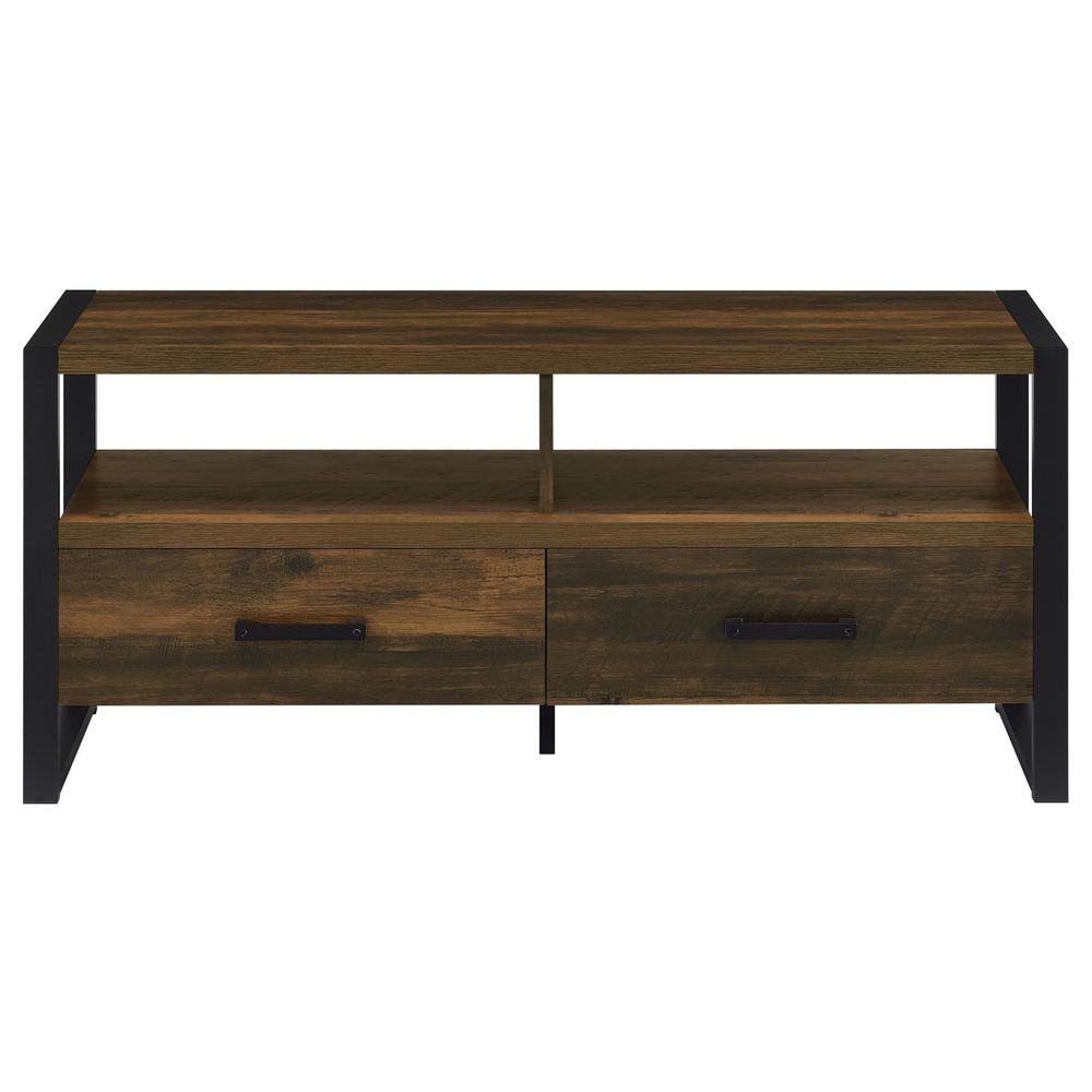 James 2-drawer Composite Wood 48" TV Stand Dark Pine. Picture 3