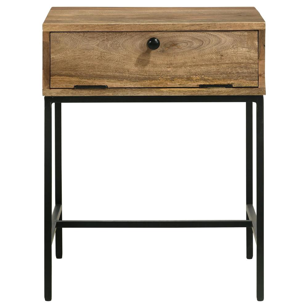 Stephie 1-drawer Rectangular End Table Honey Brown. Picture 3