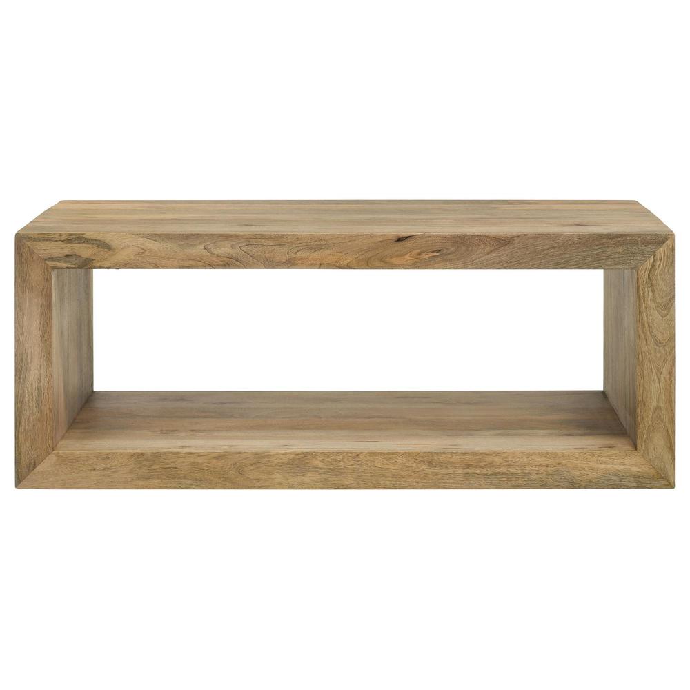 Benton Rectangular Solid Wood Coffee Table Natural. Picture 2