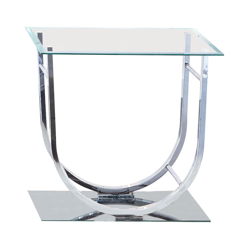 Danville U-shaped End Table Chrome. Picture 2