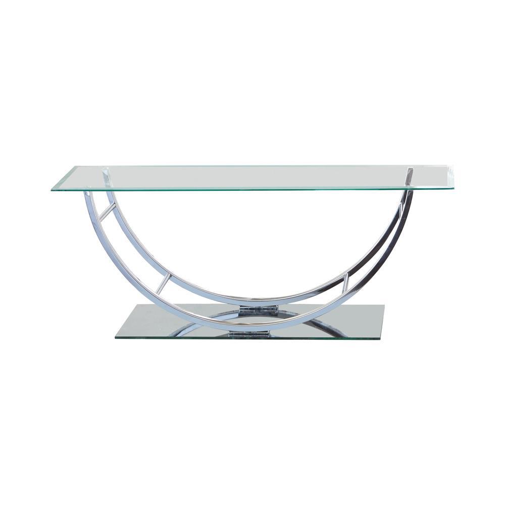 Danville U-shaped Coffee Table Chrome. Picture 2