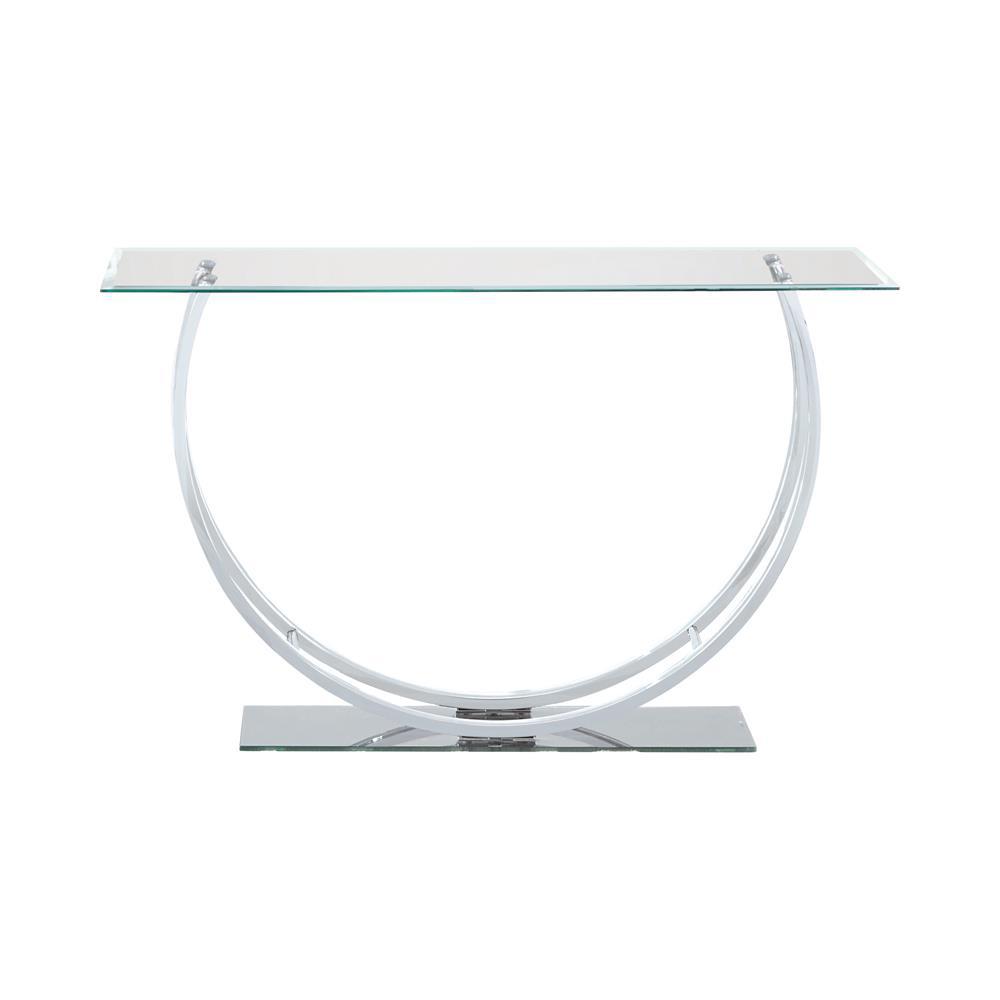 Danville U-shaped Sofa Table Chrome. Picture 2