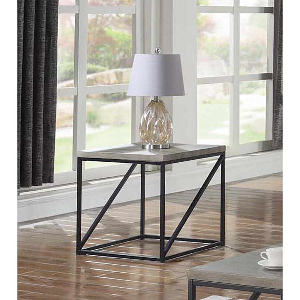 Birdie Square End Table Sonoma Grey. Picture 1