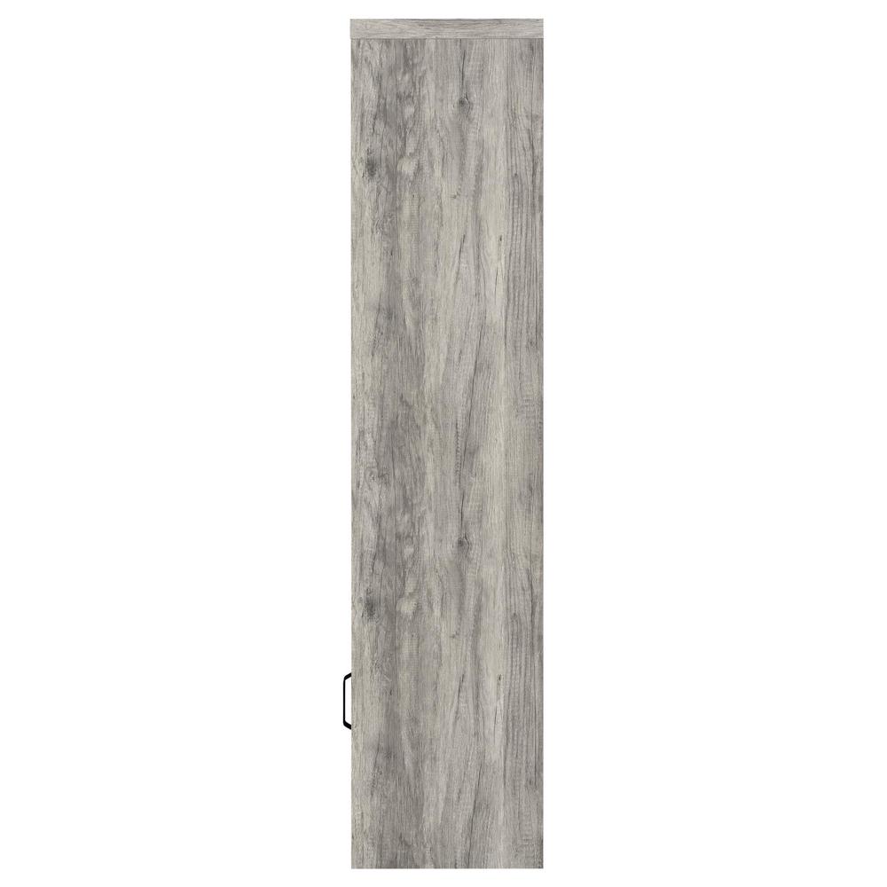 Burke 3-shelf Media Tower With Storage Cabinet Grey Driftwood. Picture 4