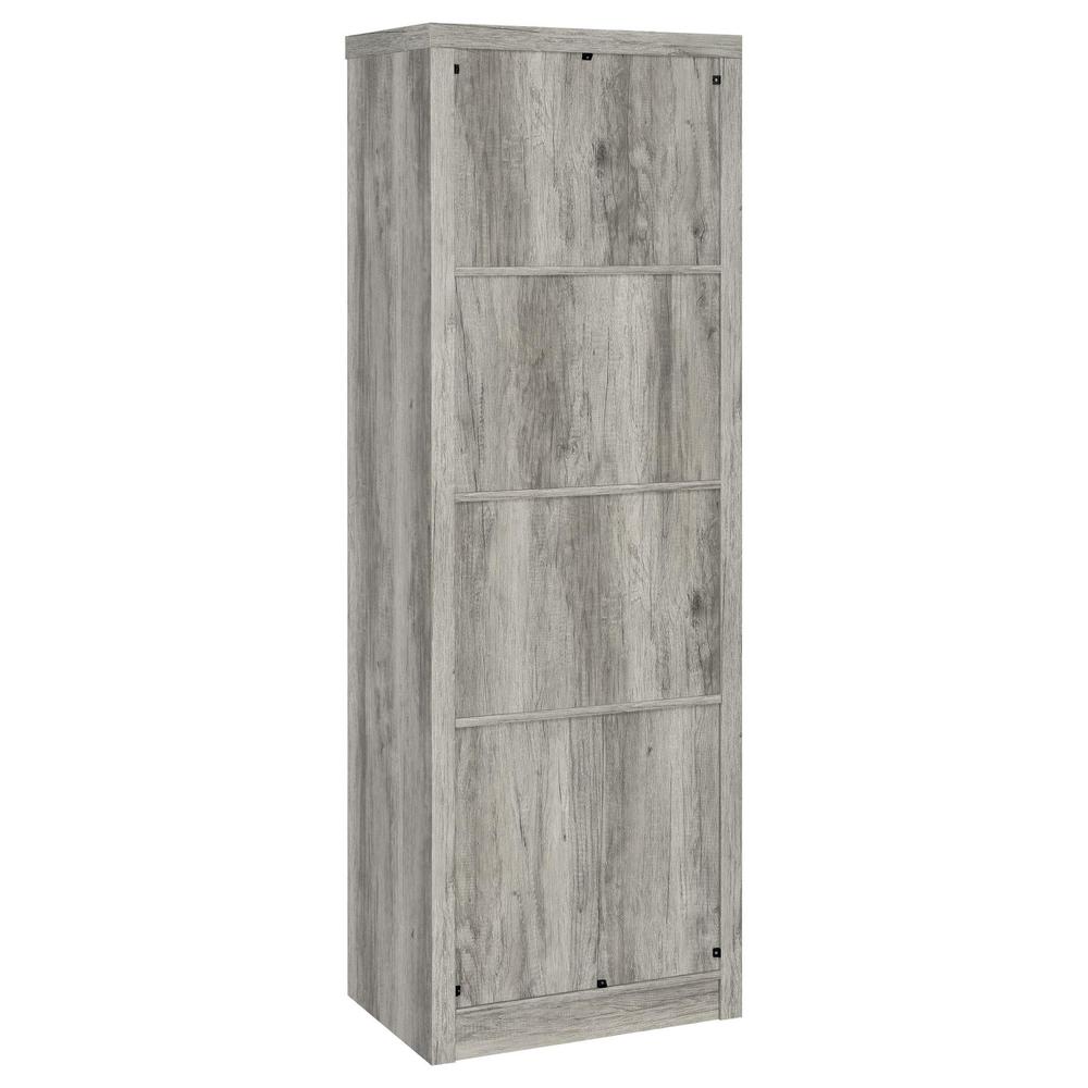 Burke 3-shelf Media Tower With Storage Cabinet Grey Driftwood. Picture 5