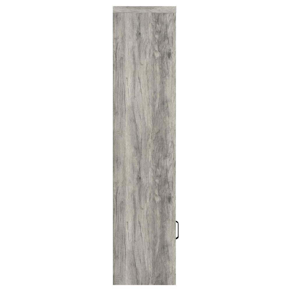 Burke 3-shelf Media Tower With Storage Cabinet Grey Driftwood. Picture 7