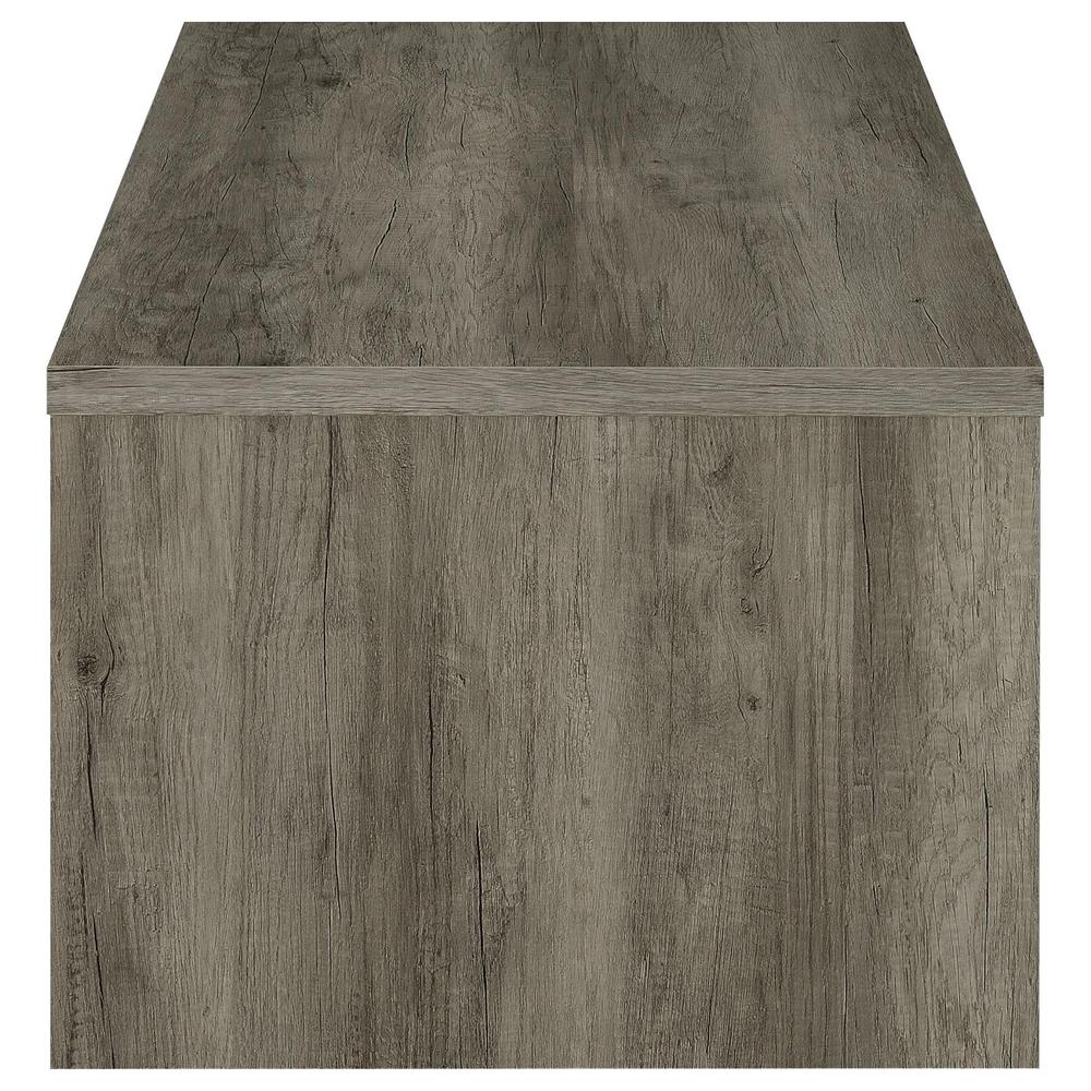 Felix 2-drawer Rectangular Engineered Wood Coffee Table Grey Driftwood. Picture 4