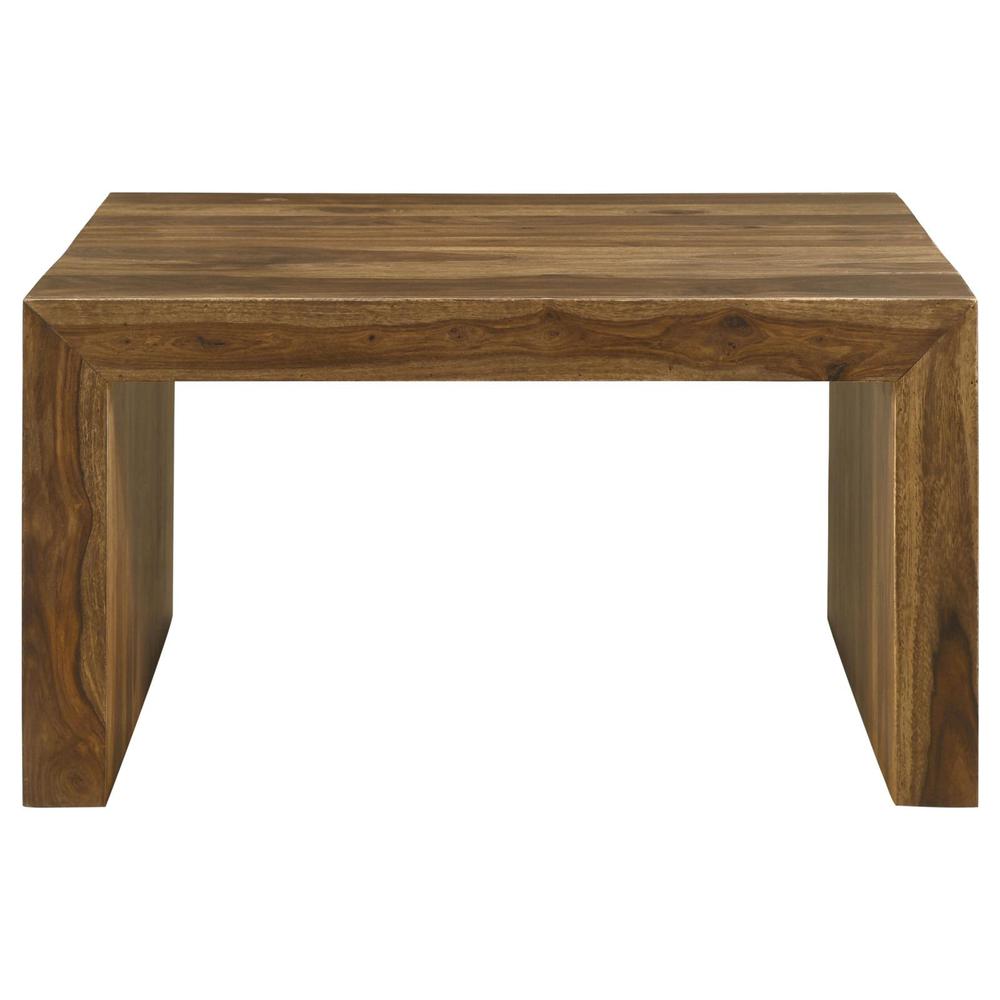Odilia Square Solid Wood Coffee Table Auburn. Picture 2