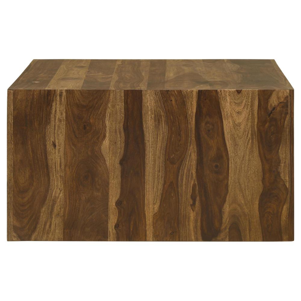Odilia Square Solid Wood Coffee Table Auburn. Picture 3