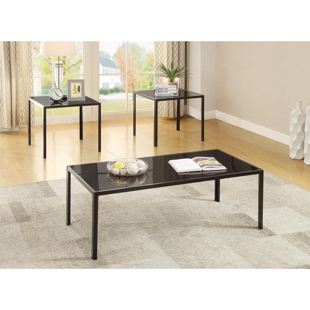 Brock 3-piece Occasional Table Set Warm Medium Brown. Picture 1