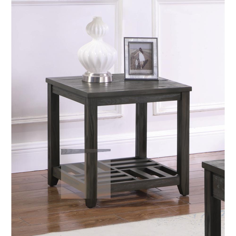 Cliffview 1-shelf Rectangular End Table Grey. Picture 1