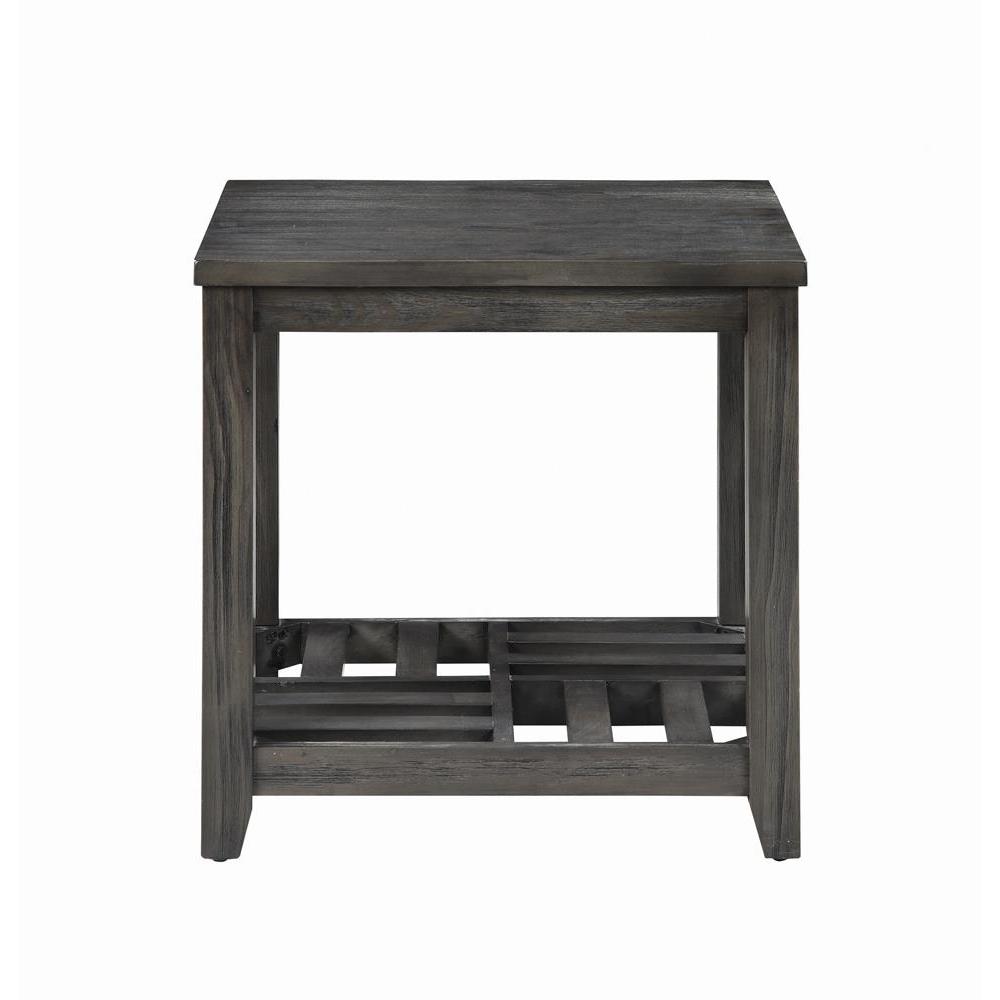 Cliffview 1-shelf Rectangular End Table Grey. Picture 3