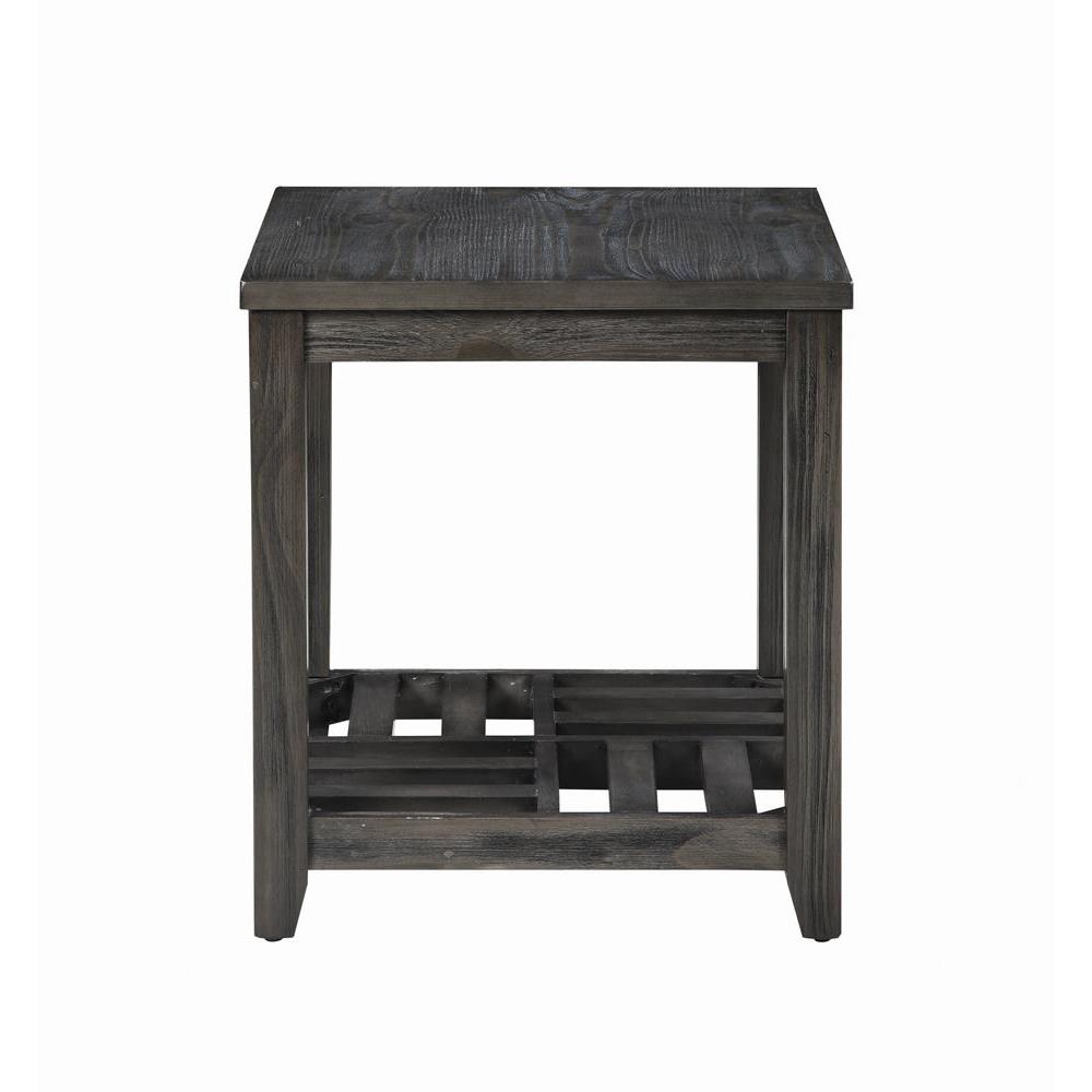 Cliffview 1-shelf Rectangular End Table Grey. Picture 7