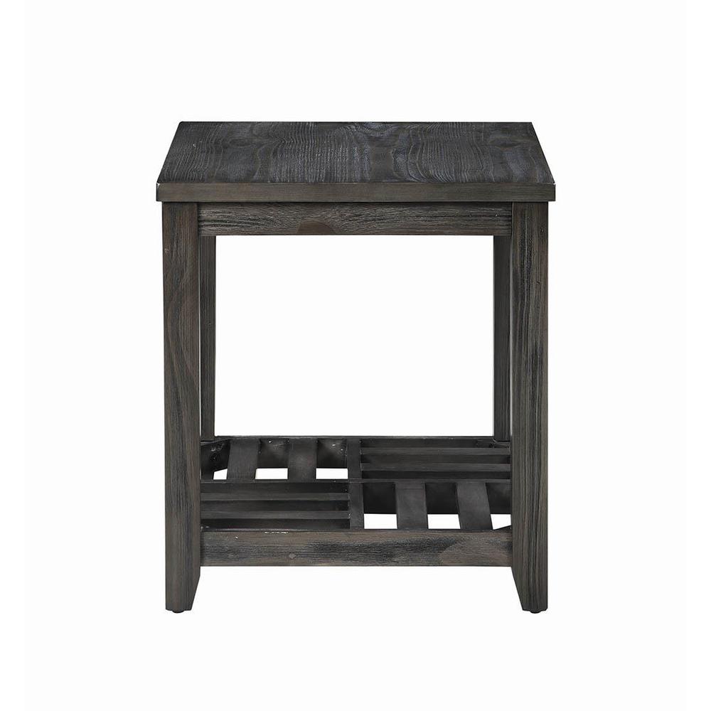 Cliffview 1-shelf Rectangular End Table Grey. Picture 8