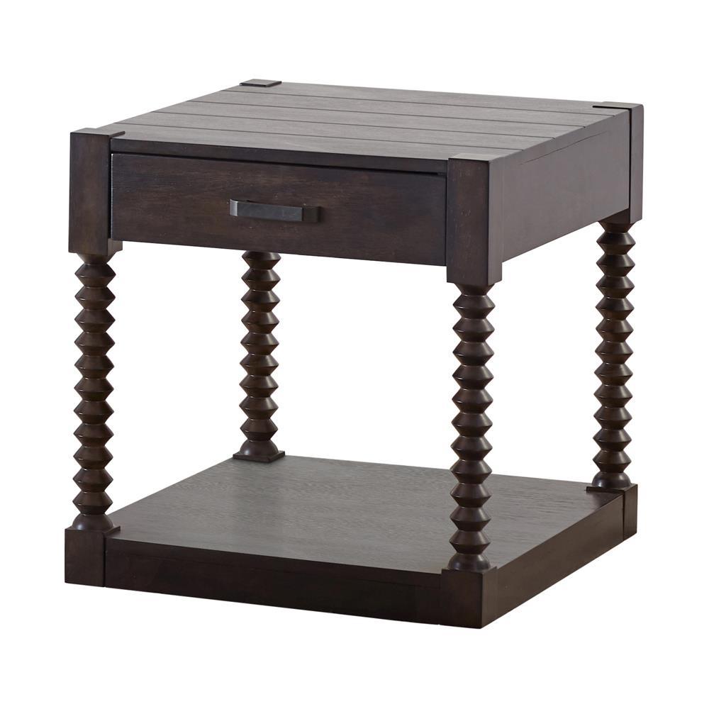 Meredith 1-drawer End Table Coffee Bean. Picture 2