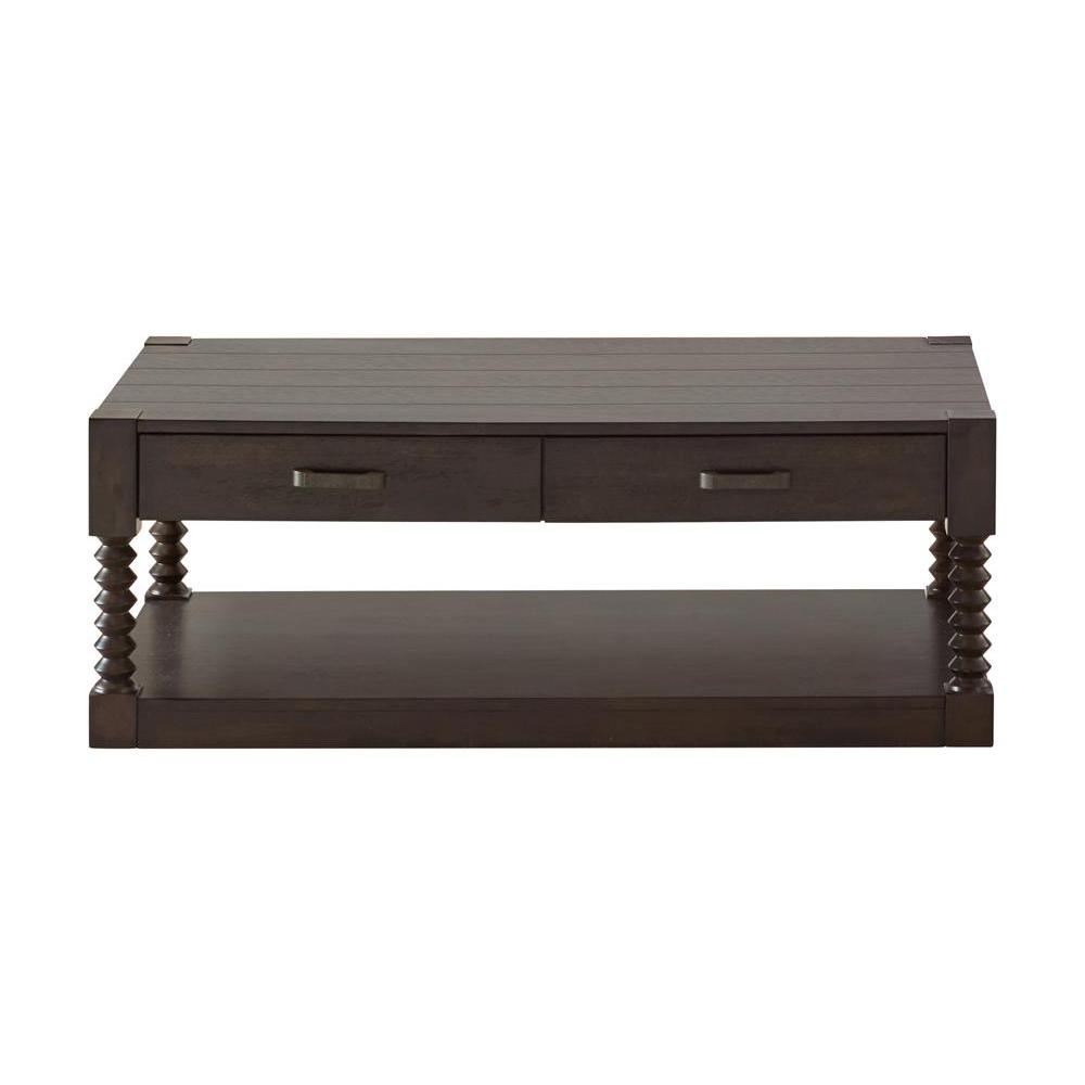Meredith 2-drawer Coffee Table Coffee Bean. Picture 2