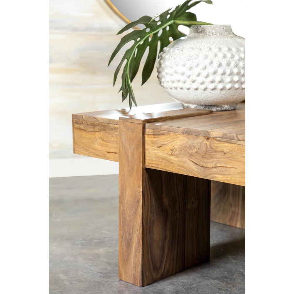 Samira Wooden Square Coffee Table Natural Sheesham. Picture 8