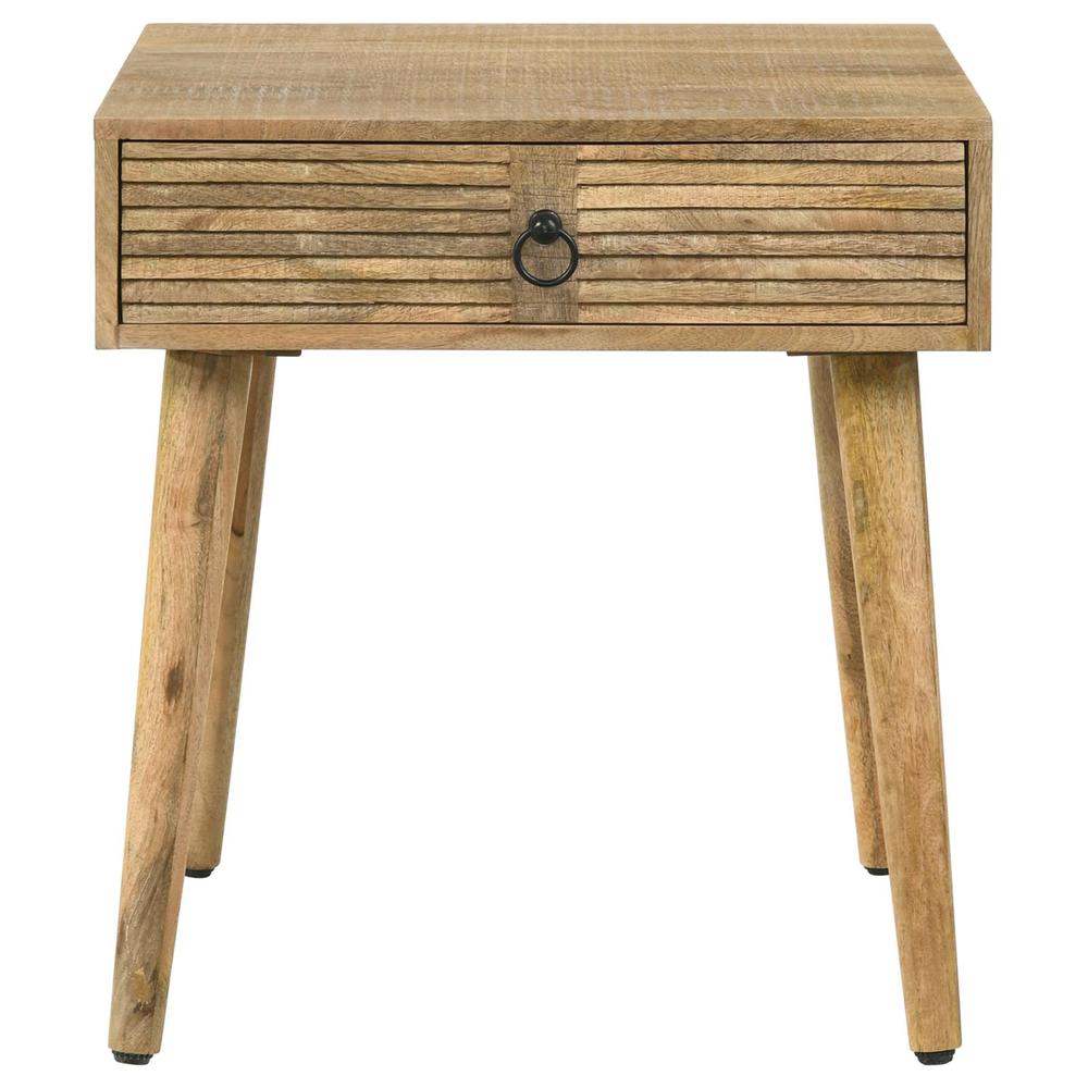 Zabel Square 1-drawer End Table Natural. Picture 5