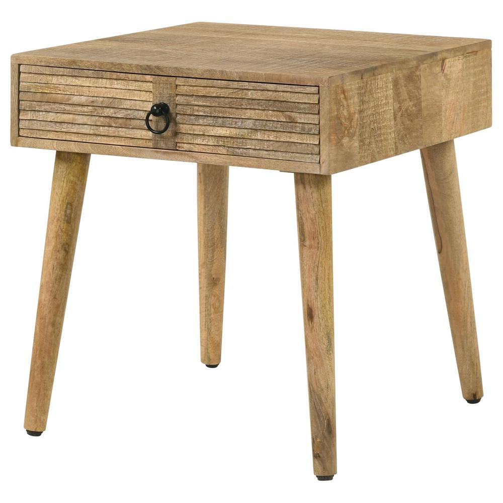 Zabel Square 1-drawer End Table Natural. Picture 6
