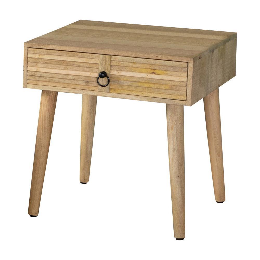 Zabel Square 1-drawer End Table Natural. Picture 11
