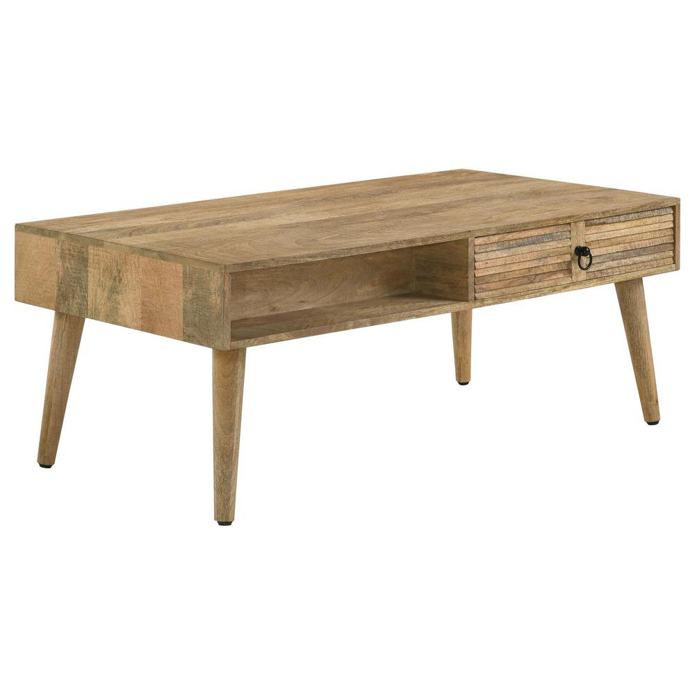 Zabel Rectangular 1-drawer Coffee Table Natural. Picture 3
