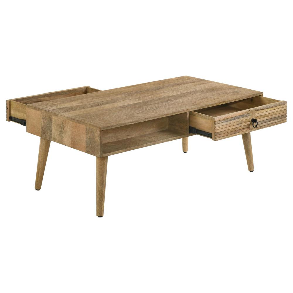 Zabel Rectangular 1-drawer Coffee Table Natural. Picture 4
