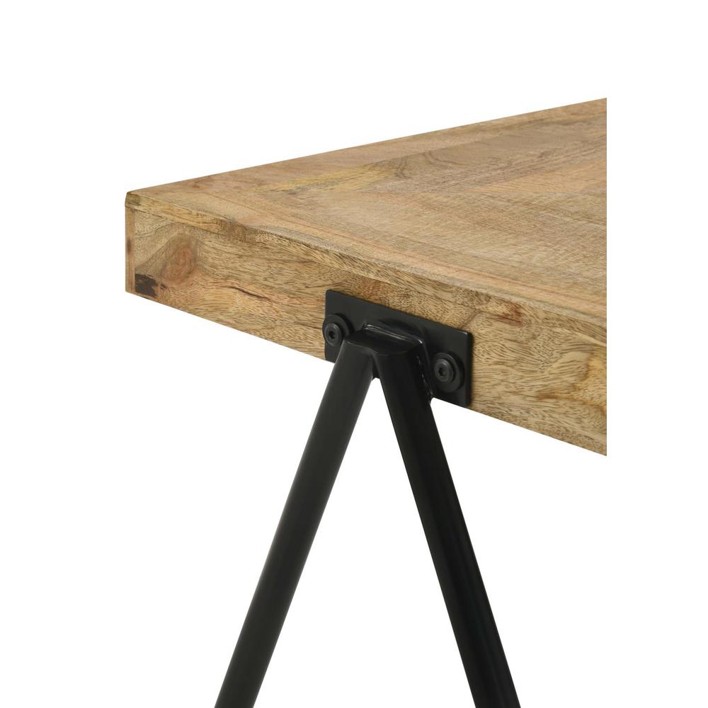 Avery Square End Table with Metal Legs Natural and Black. Picture 8