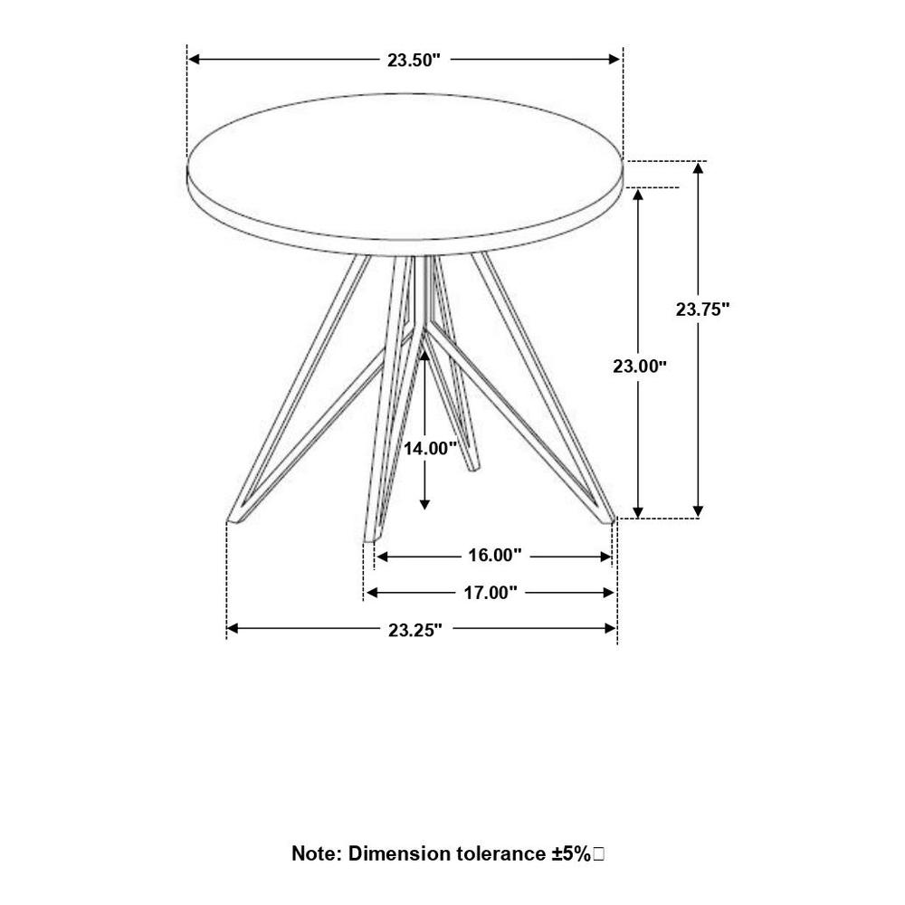 Hadi Round End Table with Hairpin Legs Cement and Gunmetal. Picture 6
