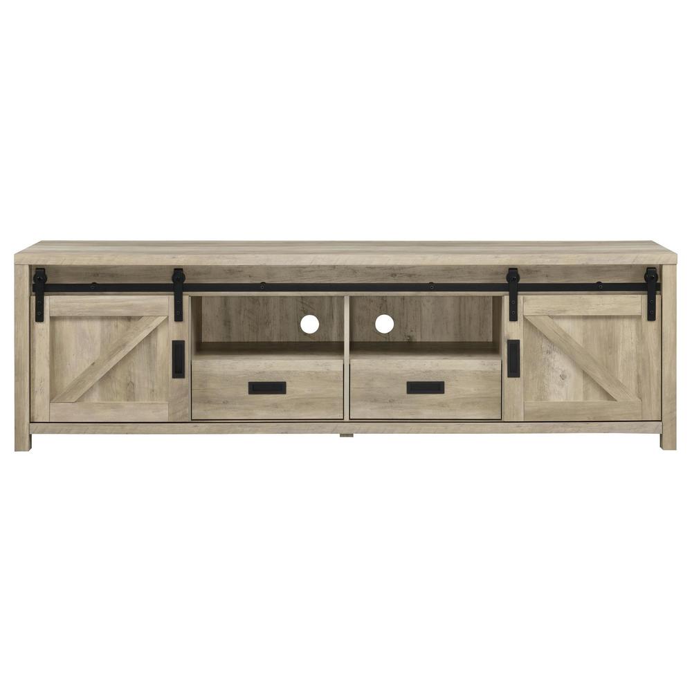 Madra Rectangular TV Console with 2 Sliding Doors. Picture 5
