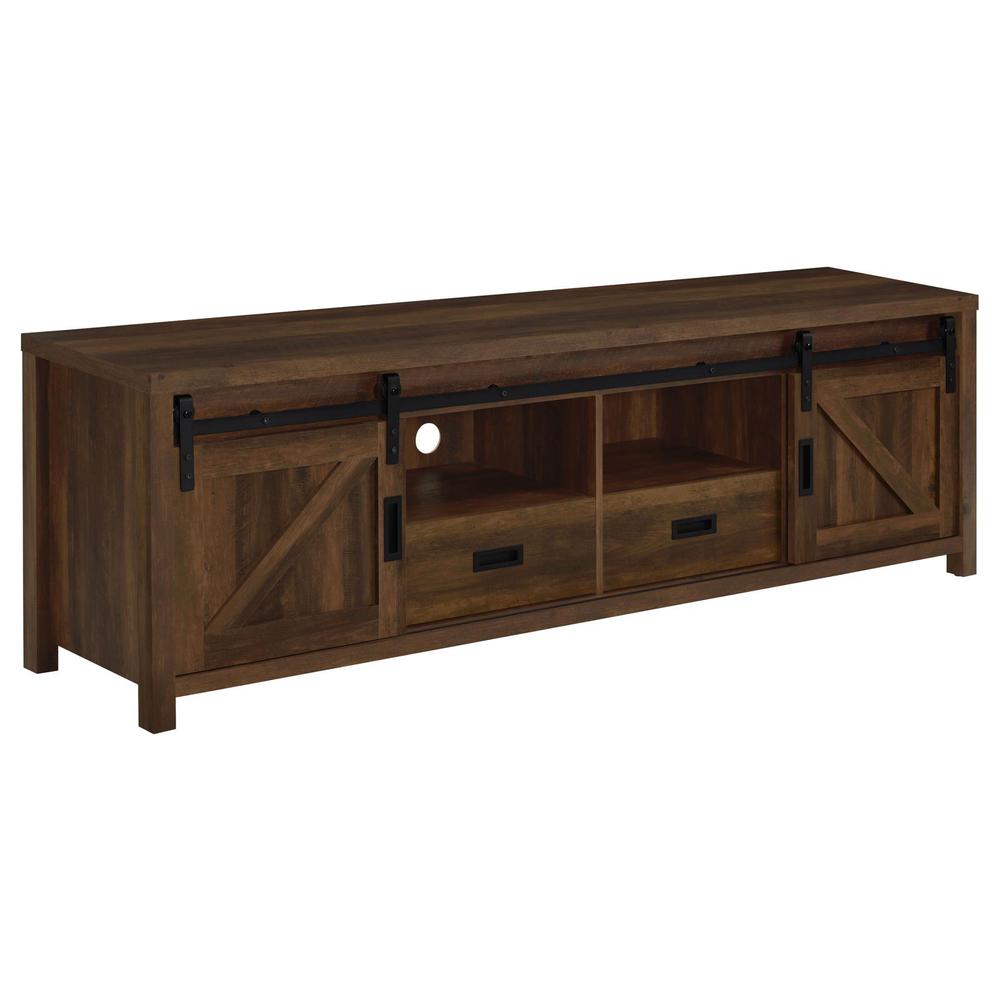 Madra Rectangular TV Console with 2 Sliding Doors. Picture 2