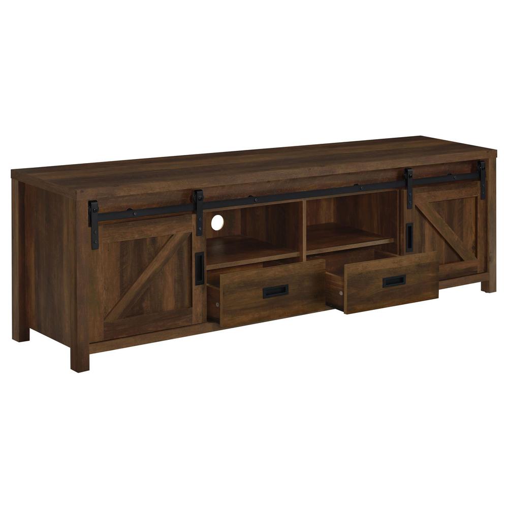Madra Rectangular TV Console with 2 Sliding Doors. Picture 3