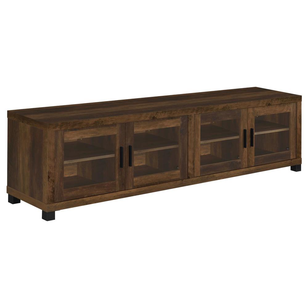 Sachin Rectangular TV Console with Glass Doors. Picture 2