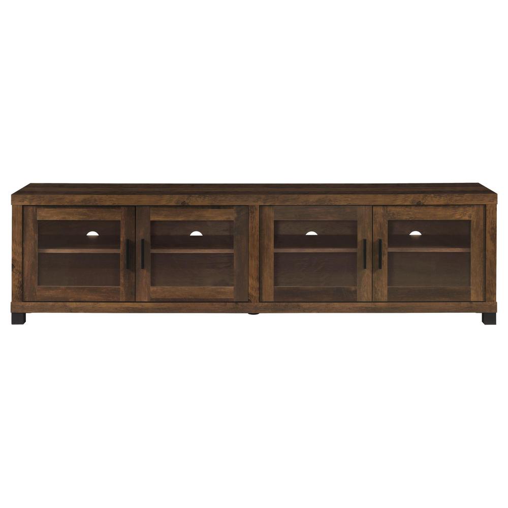 Sachin Rectangular TV Console with Glass Doors. Picture 4