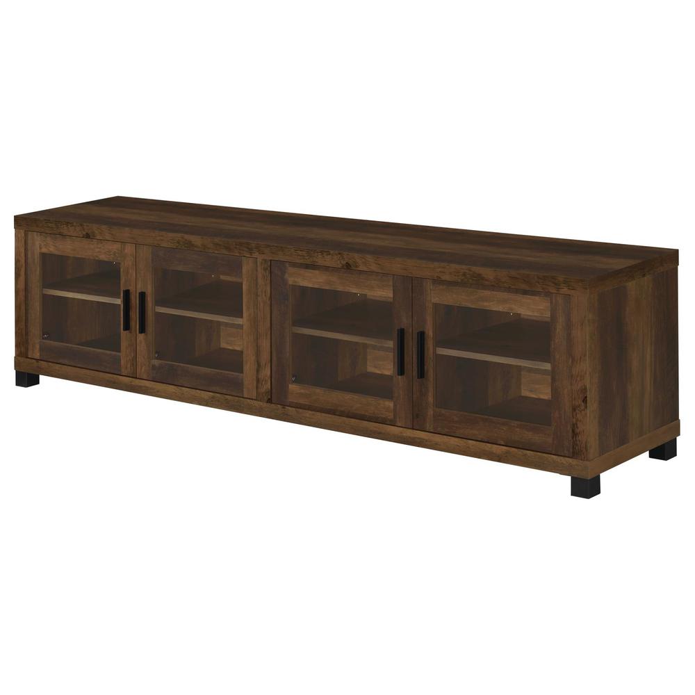 Sachin Rectangular TV Console with Glass Doors. Picture 5