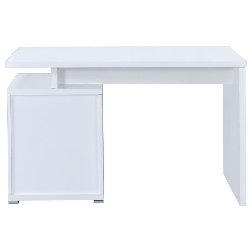 Irving 2-drawer Office Desk with Cabinet White. Picture 9