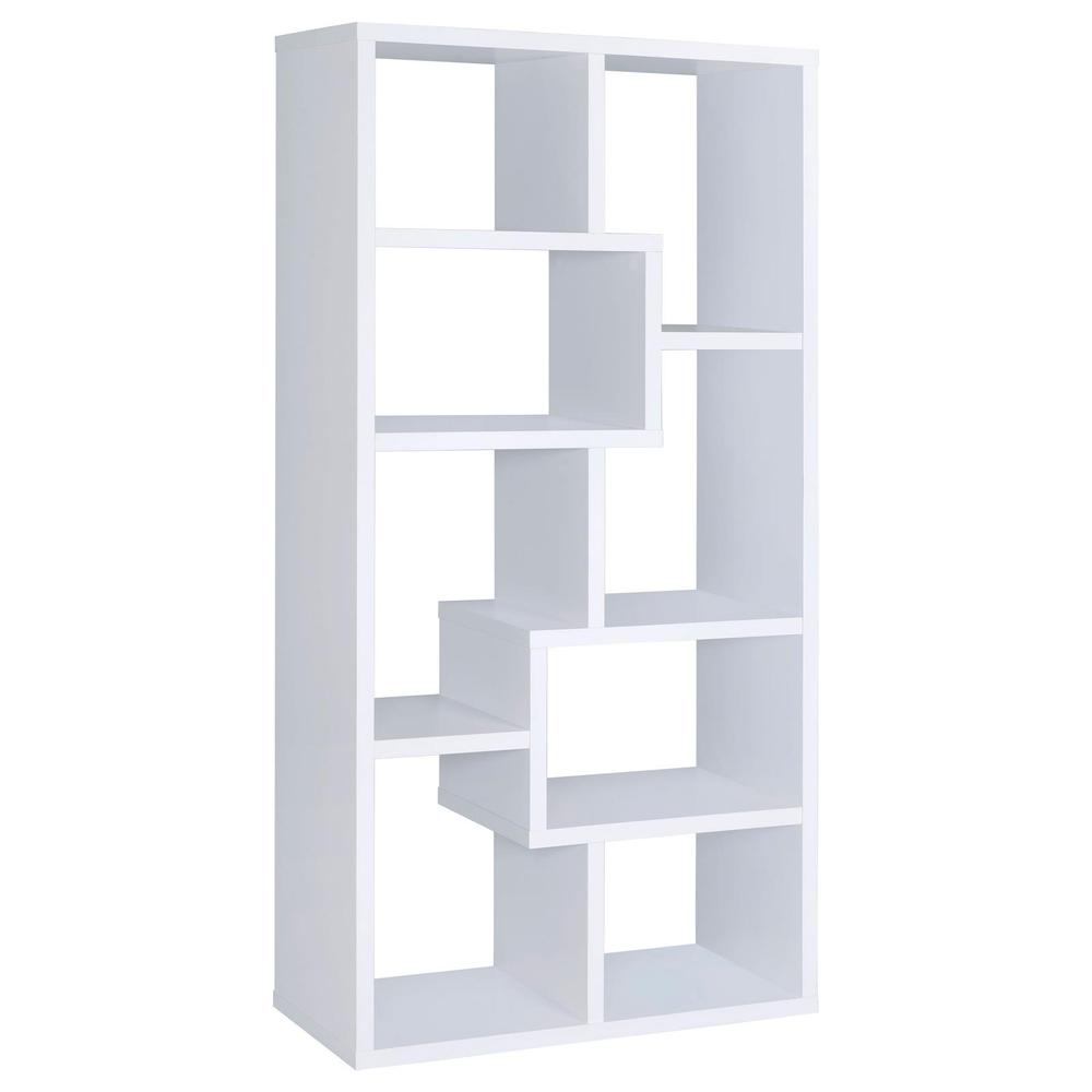 Theo 10-shelf Bookcase White. Picture 9