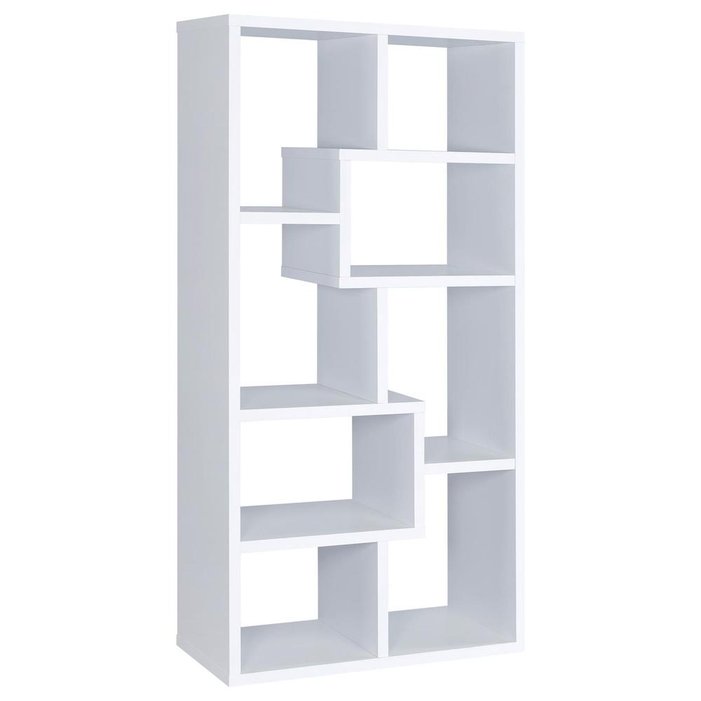 Theo 10-shelf Bookcase White. Picture 3