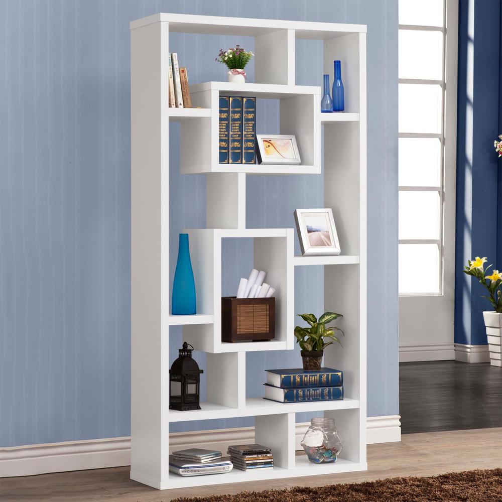 Howie 10-shelf Bookcase White. Picture 2