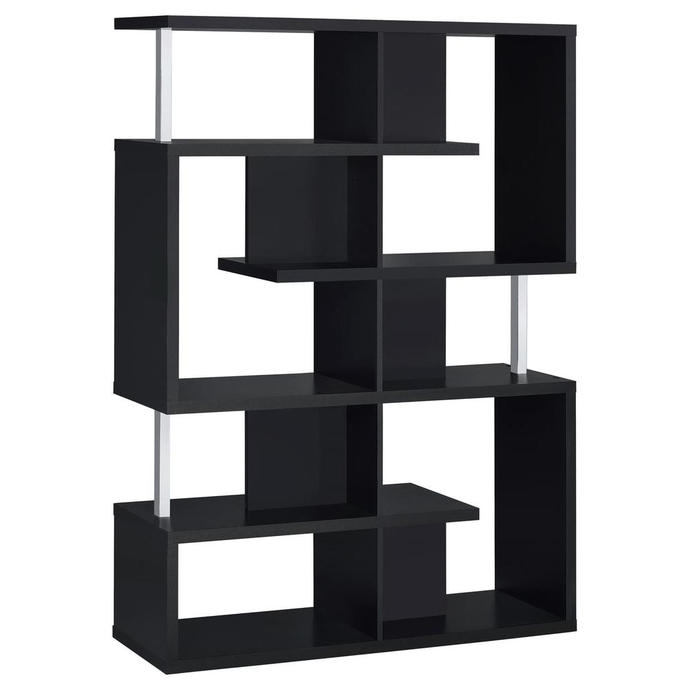 Hoover 5-tier Bookcase Black and Chrome. Picture 2